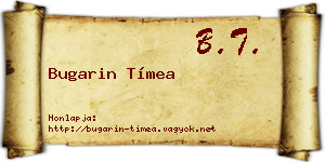 Bugarin Tímea névjegykártya