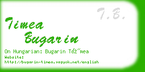 timea bugarin business card